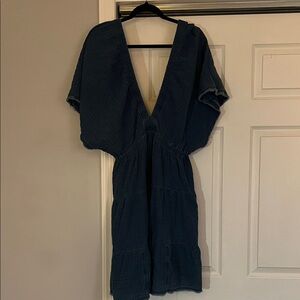 Aerie Navy Backless Dress